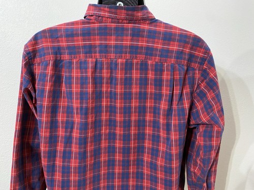 Blue Mountain Mens Size Large Button Down Shirt Plaid Long Sleeve - Picture 7 of 8