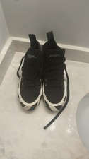Off-White c/o Virgil Abloh Mid Top Striped Vulcanized Sneakers Black - Size 41