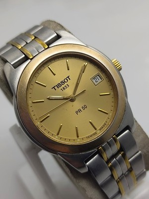 Tissot 1853 PR50 Two Tone J376/476K Vintage Quartz Men's