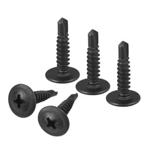 200pcs #8 x 3/4" Phillips Head Self Tapping Screws Carbon Steel Screw Black