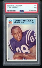 1966 PHILADELPHIA JOHN MACKEY BALTIMORE COLTS #18 PSA 7
