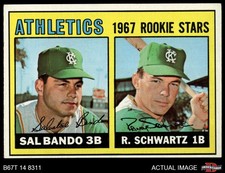 1967 Topps #33 Sal Bando / Randy Schwartz Athletics RCs RC 6 - EX/MT
