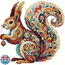 JYXSJYYD 5D DIY Animal Diamond Art Kits for Adults,Squirrel Diamo
