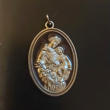 St. Anthony PRAY FOR US Christian Necklace Silver Color Pendant Religious