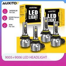 9005 9006 Led Headlight Bright Super Bulbs 6500k Kit White High 360000lm Beam 4x