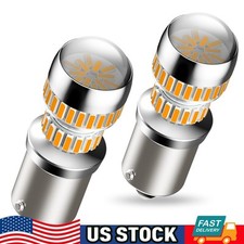 2x Ba15s 1156 7506 Amber Led Turn Signal Light Bulb Error Free Anti Hyper Flash