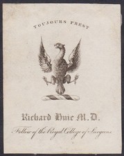Exlibris Richard Huie Scottish surgeon doctor Arzt Ex-Libris bookplate