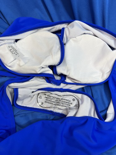 Neu ohne Etikett elektrisch blau L Poly/Elasthan Monokini, 2,25 Zoll - breite nicht verstellbare Träger - Bild 6 von 7