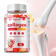 Collagen Gummies - Anti-aging, Skin and Joint Health - Biotin,Hyaluronic Acid