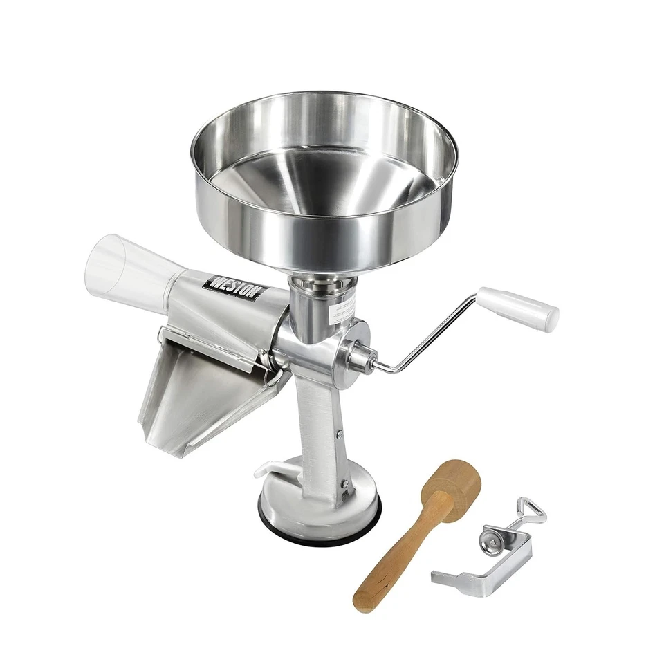 Metal Tomato Strainer, 1 Gallon Hopper, Stainless Steel - Image 3 of 4