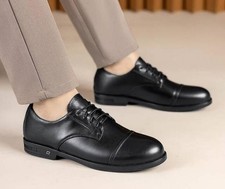New Chic Men's Round Toe Real Leather Lace up Flats Business Formal Shoes b456