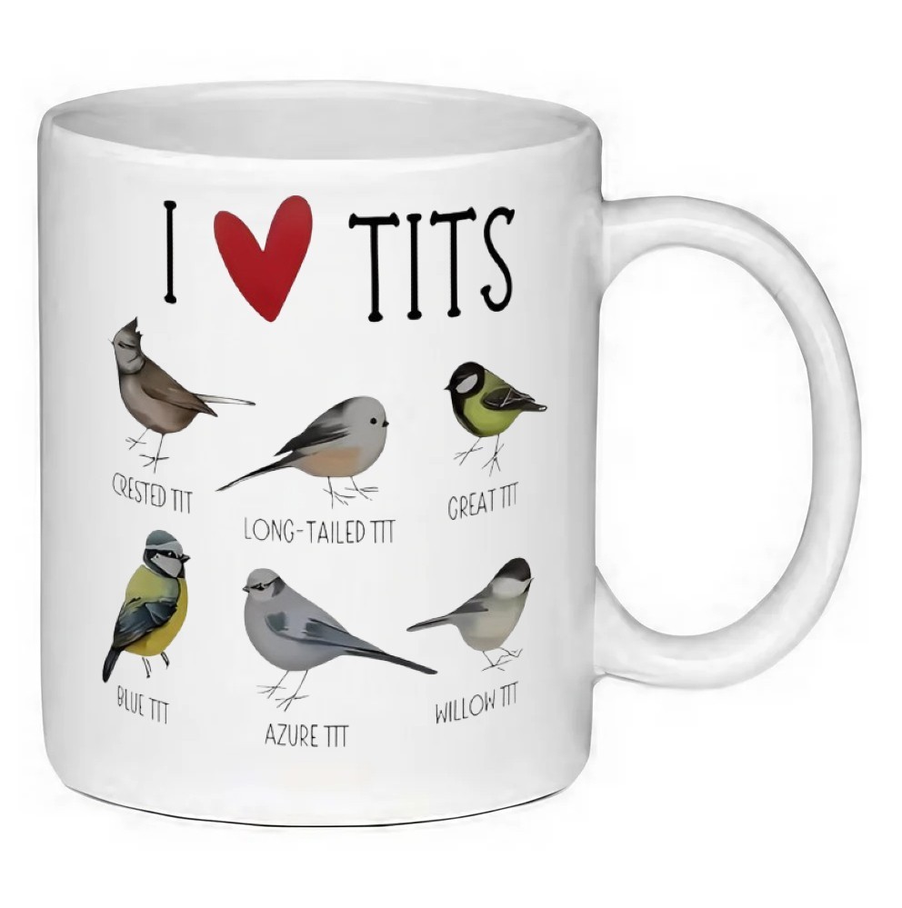 Custom Printed I Luv Coffee Tea Ceramic Mug - BC21