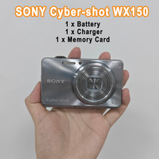 Sony Cyber-shot DSC-WX150 10X Optical Zoom 18.2MP Digital Camera - Silver