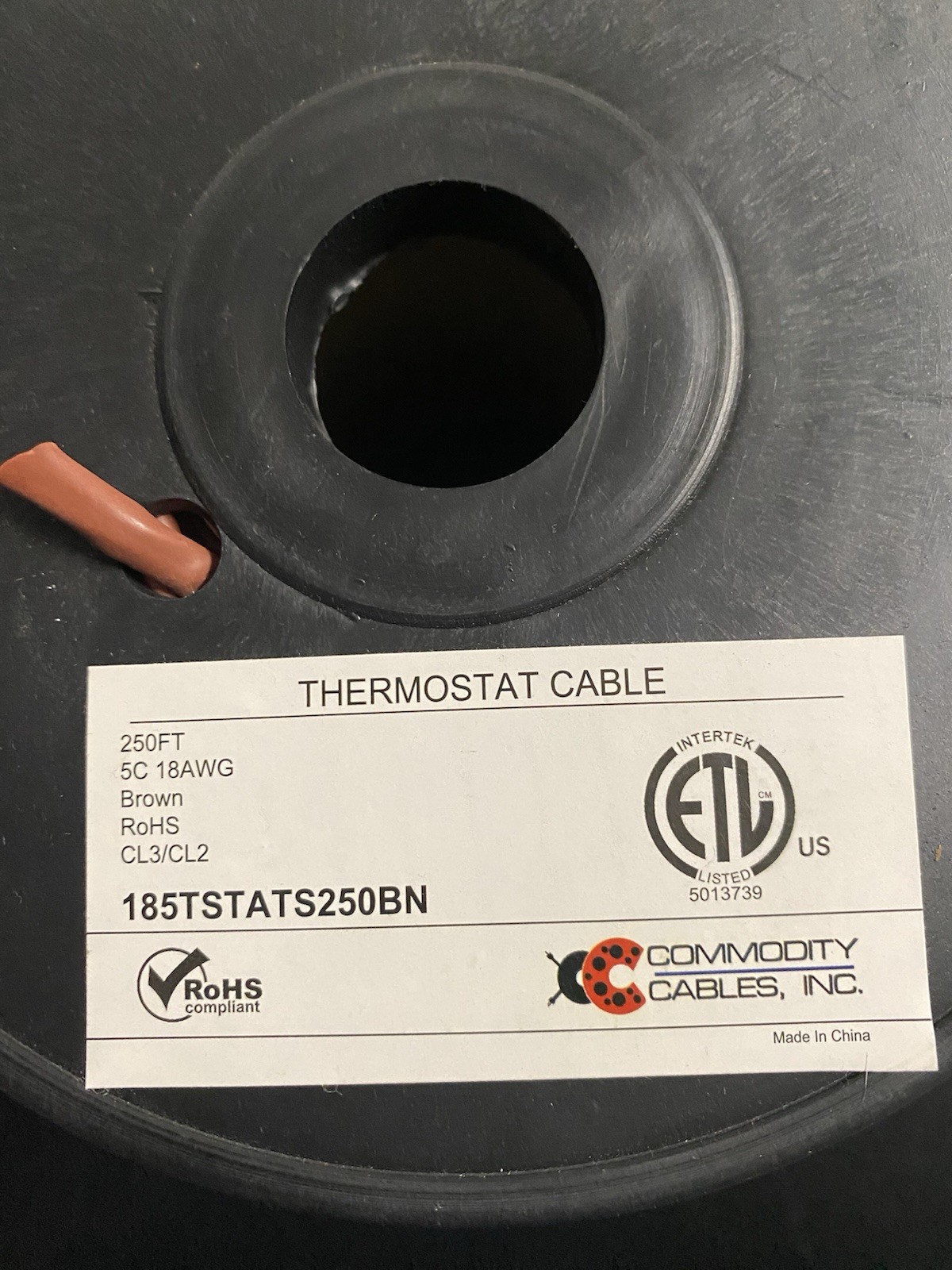 thermostat wire 18-5 250 Feet