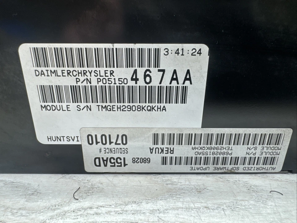 Módulo de control del motor Jeep Grand Cherokee 2009-2010 ECU ECM P05150467AA OEM Foto 2 de 3