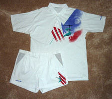 ADIDAS Stefan Edberg Tenis Koszulka polo + szorty pełny zestaw 1992 US OPEN Champ US: L