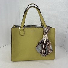 New Anne Klein Tote Bag Olive Soft Faux Leath...