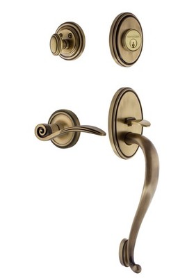 Nostalgic Warehouse CLASWN_ESET_234_SG_RH Classic Right Handed - Brass