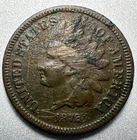 1872  INDIAN  CENT  VG DETAILS   KEY DATE  #2463