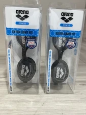 Arena Air Soft Swimming Goggles Lot of 2 Smoked-Black One Size Extra Light Fit.