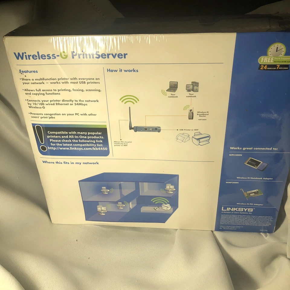 Wireless-G Print Server WPSM54G - Image 3 of 4