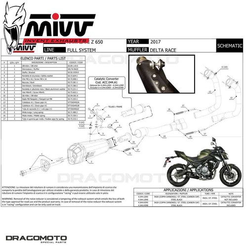 Full exhaust KAWASAKI Z650 2023 MIVV Delta Race - Picture 4 of 4