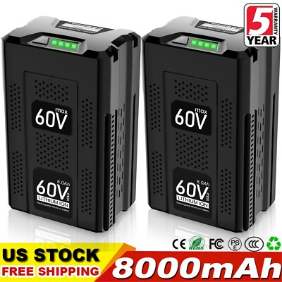 #ad #ad 5 Ah 8 Ah Upgraded Lithium Battery For Greenworks 60 V LB60A00 LB60A02 LB60A03 $86.99