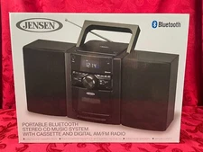 JENSEN: Bluetooth Music System (CD-785) Cassette/MP3/CD/Radio Player, Black
