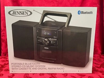 JENSEN: Bluetooth Music System (CD-785) Cassette/MP3/CD/Radio Player, Black