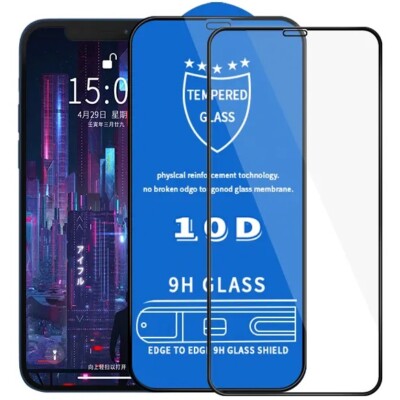Bildschirmschutz Glas 10D Glas Hart- IPHONE 17 16 15 14 13 12 Se 11 Pro Max