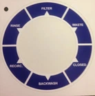 Sand Filter Multi Port Valve - Label Plate / Decal Replacement Sticker Pool New