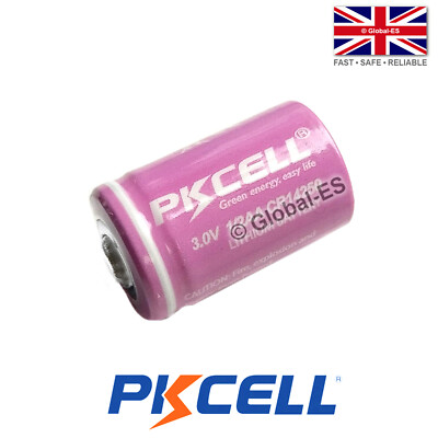 PKCELL 1/2AA 14250 LMO Knopfleiste Akku: Yale Risco Pyronix Alarm - 3 V 650mAh