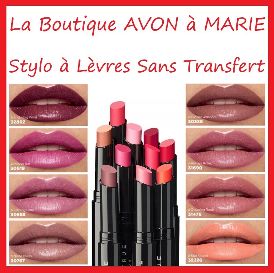 Rouge à Lèvres Stylo AVON - Teinte Rose Crème, Longue Tenue Sans Transfert