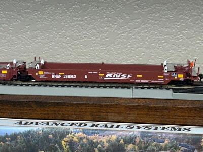 BNSF WEDGE LOGO GUNDERSON 5 CAR MAXI I WELL DOUBLE STACK CARS HO SCALE NEW