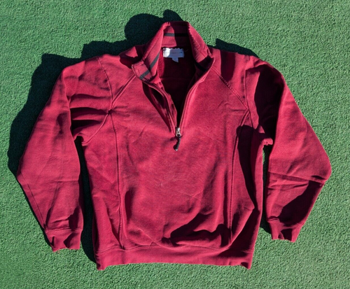 Cutter & Buck Sweatshirt Mens Med Red Quarter Zip Fleece L/S Pullover Top EUC - Picture 5 of 8
