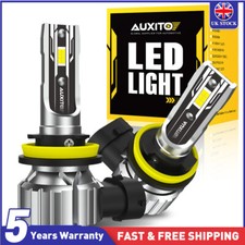 AUXITO 2x H11 LED Headlight Kit Low Beam Bulb Super Bright 6500K White 30000LM