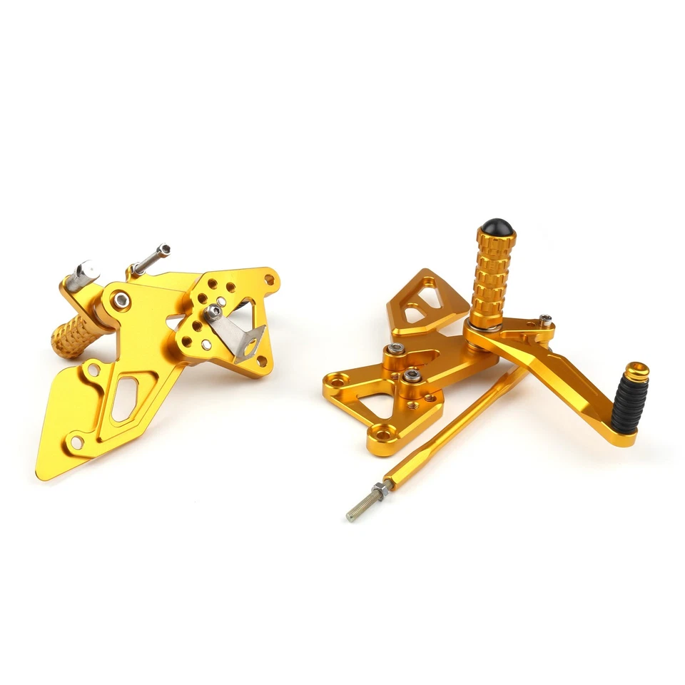 Rearsets Rear Sets Footpegs Footrest Gold For Yamaha YZF R25 R3 2014-2016 #8 Foto 3 de 4