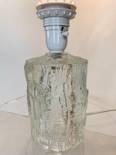 Vtg Sweden GOTE AUGUSTSSON DEMANTRuda Lamp Light Glacier Ice Glass Brutalist MCM - Picture 6 of 10