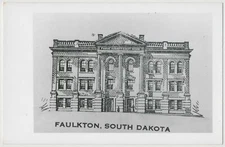 Faulk County Court House, Faulkton, South Dakota RPPC