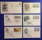 (6) FDC STATES ILLINOIS CHICAGO INDIANA Ameripex86  1980-1992 Stamps Artcraft