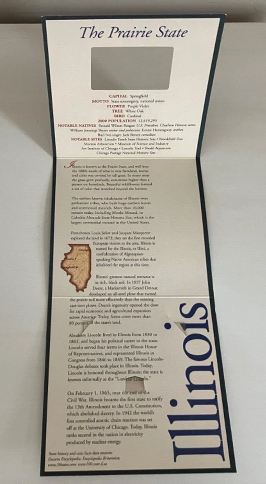 State Quarters Coins of America US Minted Quarter Dollar #21 Illinois 2003 - Image 4 of 4