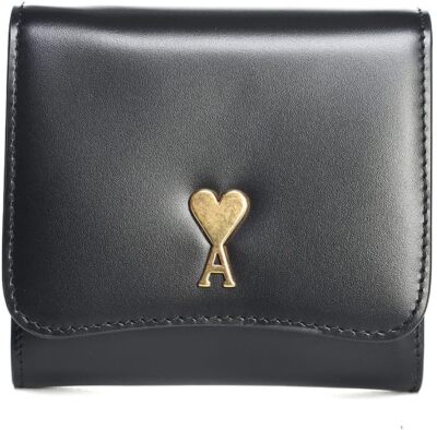 AMI PARIS Smooth Leather Compact Wallet | eBay