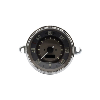 115mm Speedometer 0-140 KMH Brown Dial Chrome Bezel Type 2 Dunebuggy & VW