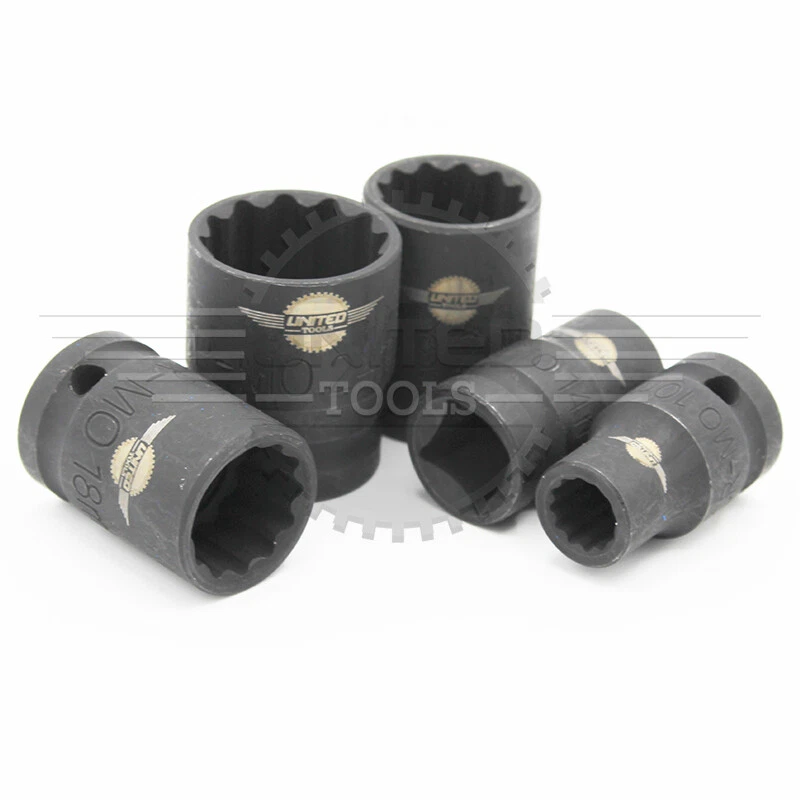 12pt 15pc 1/2"Inch Drive IMPACT Socket Set Shallow Impact Sockets Tool Bergen - Image 3 of 3
