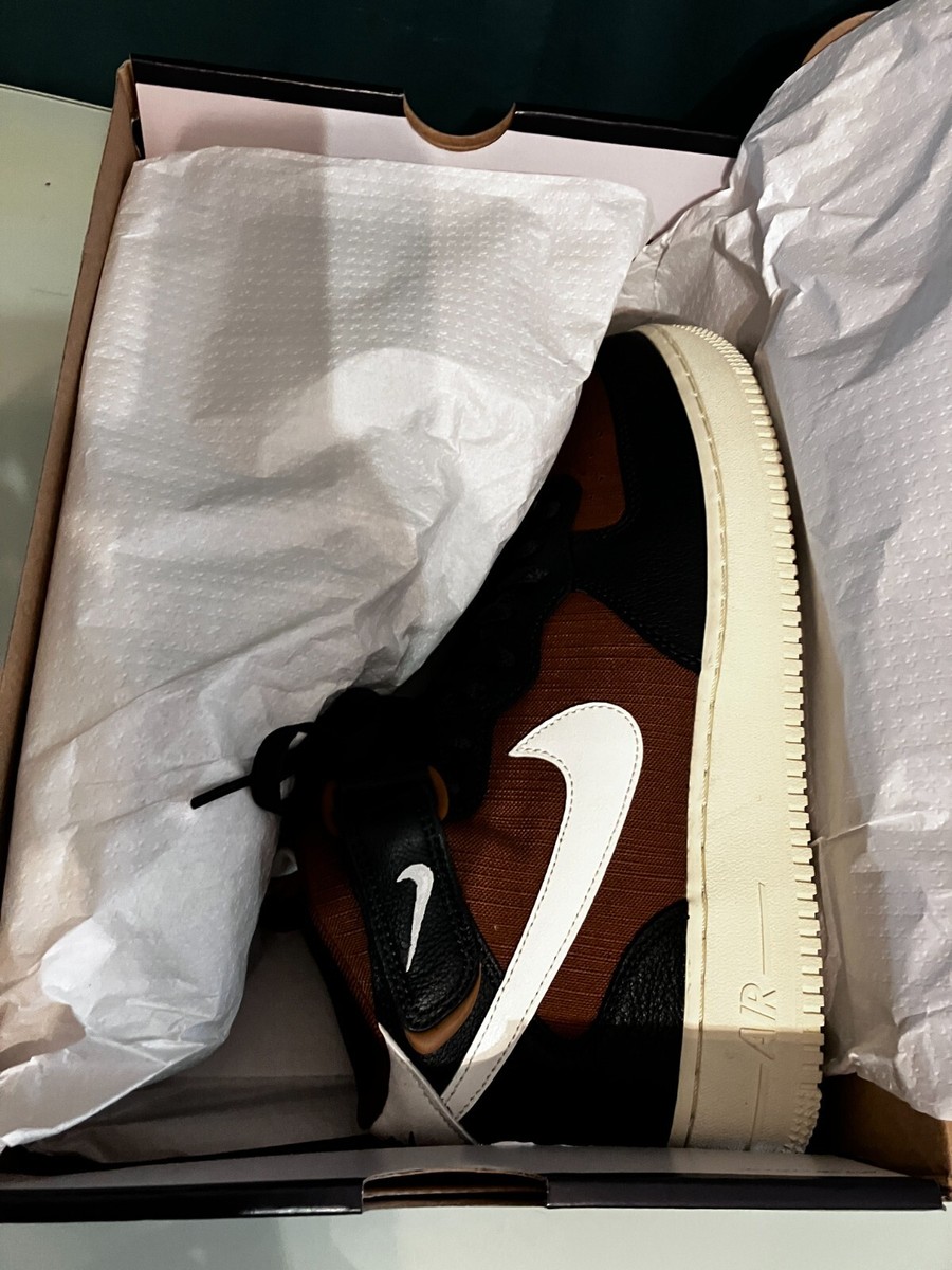 NIKE AIR FORCE 1 MID 07 LX OFF NOIR-SAIL-PECAN SZ M 10.5 /W  display picture 1