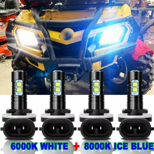 4x Super Bright LED Headlamp Bulbs for Polaris ATV 2015 SPORTSMAN 850 SP:  USA