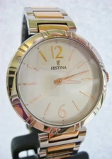  New Genuine Ladies FESTINA Watch quartz Rose Gold Steel F16937/2