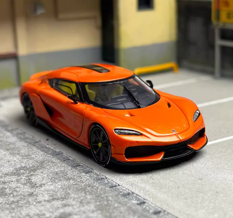 HKM 1:64 Orange Gemera Super Racing Sports Model Diecast Metal Car