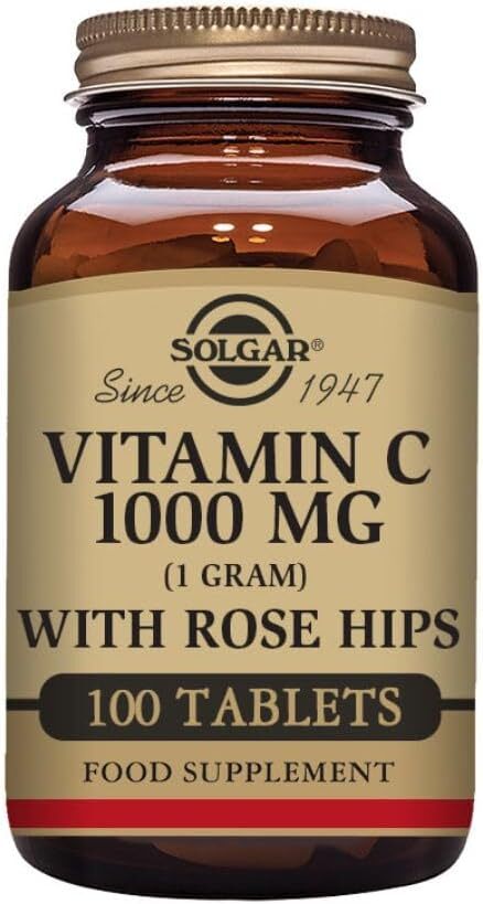 Solgar Vitamin C 1000mg with Rose Hips Antioxidant Supplement - 100 Tablets - Image 2