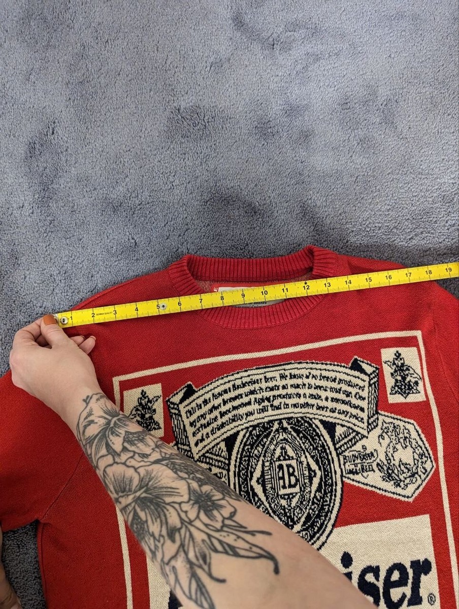Vintage Budweiser Sweater 80s Size M Genuine Made For